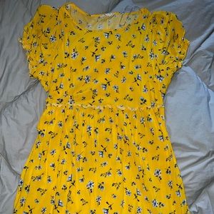 Summer/Spring yellow floral dress
